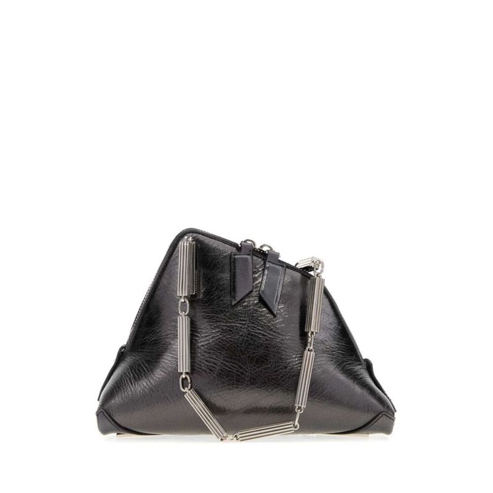 The Attico Women Slate Leather La Scala Handbag